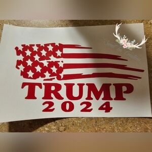 Trump Flag Vinyl Decal Sticker - NWOT